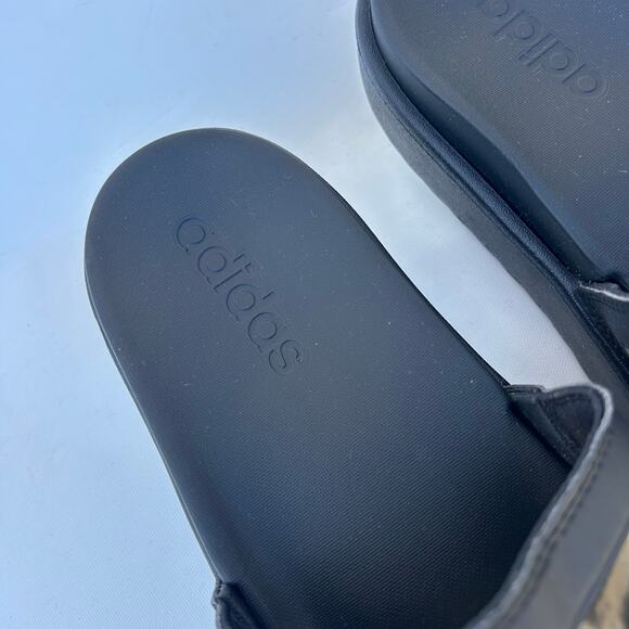 Adidas Adilette Platform Slides Sporty Black Blokette Size 9 Flats Sandals - Picture 7 of 8